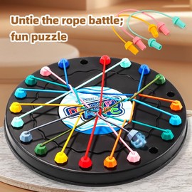 Rope Untangling Puzzle Game, Educational Strategy Board Game for Kids & Adults, Family Travel Party Games,Kids Classroom Prizes, Gifts for All Ages(Large)