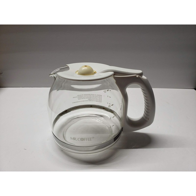 Mr. Coffee Replacement 12-Cup Glass Carafe, White -
