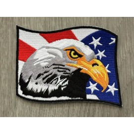 American Bald Eagle Patch 3.75” embroidered Iron on-Sew-On
