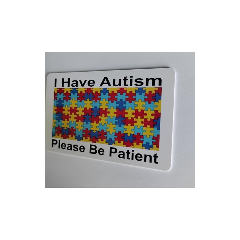 I Have Autism Please Be Patient I. D. Card Fits