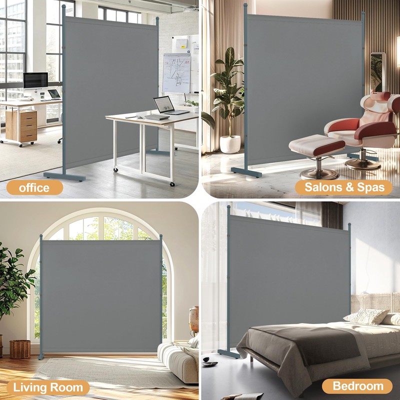 Room Divider Single Panel, 6FT Large Privacy Screen for Room