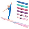 FBSPORT 8ft Balance Beam: Folding Floor Gymnastics Equipment PU Leather
