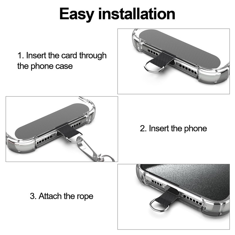 CAROKI Phone Strap with 2 Nylon Phone Tether Tabs, Crossbody