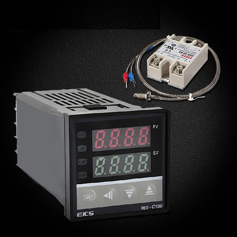 Temperature Controller, Eacam Digital LCD PID REX-C100 Temperature Controller Set