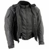 NexGen SH2153 Men's Black CE Armored Motorcycle Textile and Leather