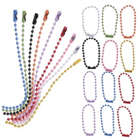 Tofficu 100 Piezas Cadena De Cuentas De Metal Llavero Decoración Navideña Cadena De Etiquetas Llaveros Para Manualidades Cadena De Metal Planchar Árbol De Navidad Pantalones