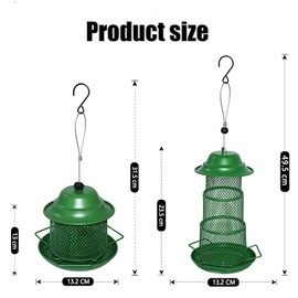 Kaizuca Hanging Bird Feeders, Weatherproof Metal Bird Feeder for Small Birds, Bird Feeding Station, Foldable Bird Feeder for Hanging, Suitable for Balcony and Garden