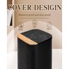 WANGDAWING Makeup Brush Holder with Lid, One Touch for Open,