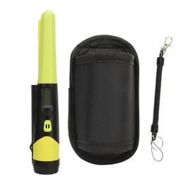 Hand Metal Detector with LCD Display Strap High Accracy 360° Side Scanning Metal Detector Pinpointer for Adults Kids Yellow