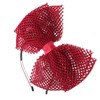 Extra Large Mesh Bow Headband for Girls-Burgundy