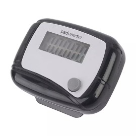 걸음수측정기 허리춤 미니 만보계 어른신 만보기 [블랙] Mini Pedometer Waist Belt Step Counter for Adults [Black]