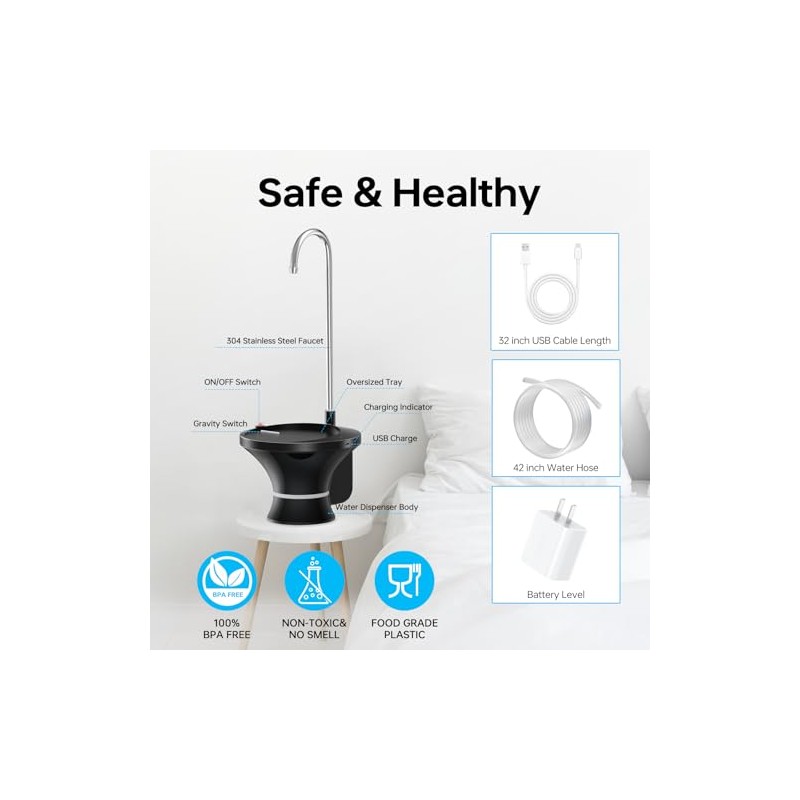 Drinking Water Dispenser Pump, Automatic Electric Drinking Water Bottle Pump