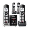 Panasonic Link2Cell Cordless Phone with 4 Handsets in Silver