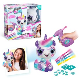 Canal Toys Unicorn Airbrush OFG228 Super Soft Toy with 100+, White