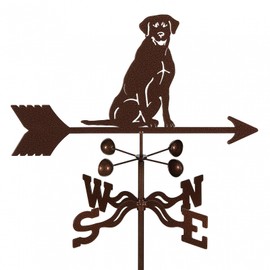 EZ Vane Labrador Retriever Dog Weathervane — Deck Mount, Wind Cups, Antique Copper Finish, Steel with Durable Triple Powder Coating, Handcrafted in USA
