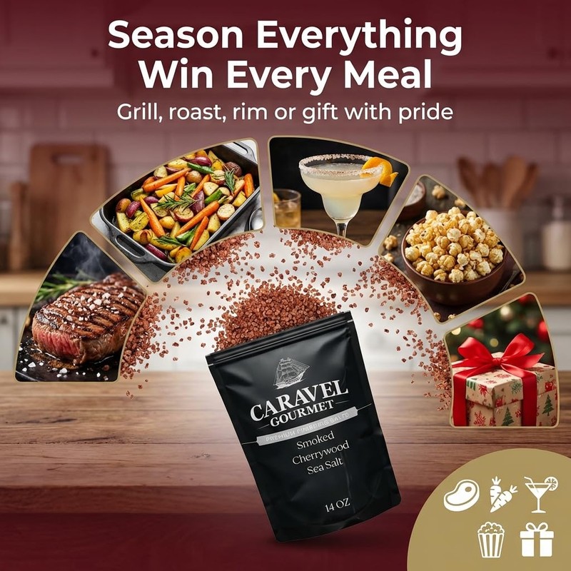 Smoked Cherrywood Sea Salt for Cooking and Grilling – Cold