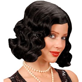 Roaring 20s Black Wig for Hair Accessory Fancy Dress