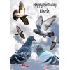Racing Homing Pigeon Uncle Birthday Card