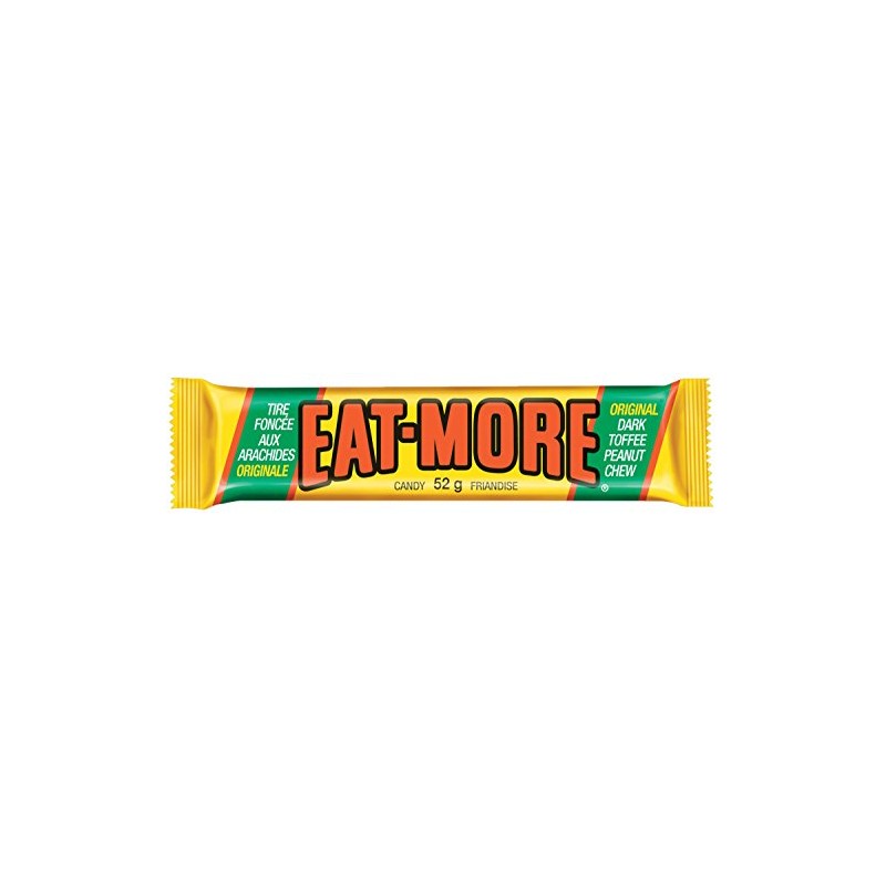EAT-MORE Dark Chocolate, Toffee Peanut Chew, (6ct) 52g/1.8 oz, {Imported
