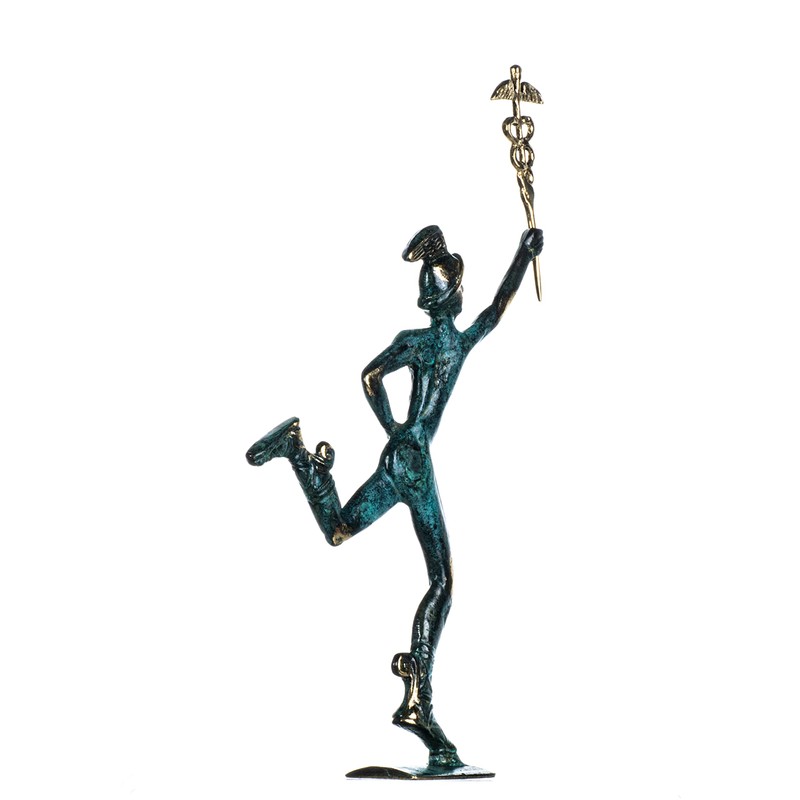 BeautifulGreekStatues Hermes Mercury Greek God Zeus Son Solid Bronze Statue
