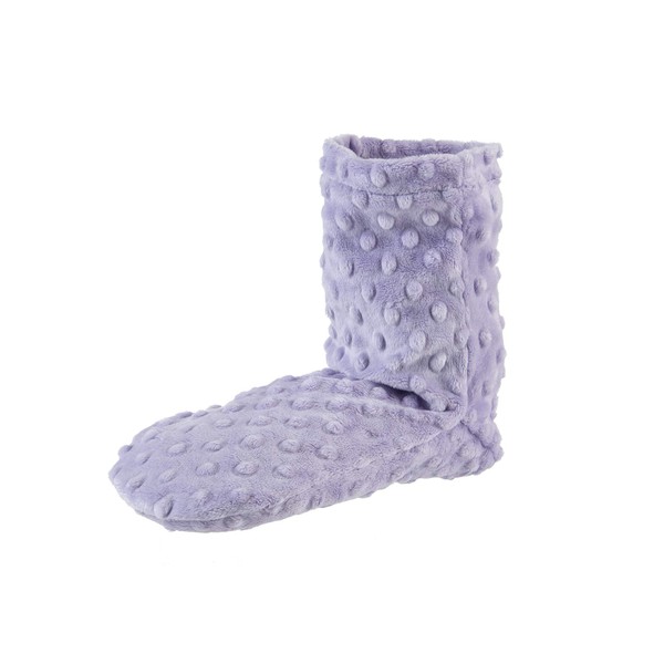 Sonoma Lavender Spa Booties, Microwavable Heatable and Chillable for Foot Treatment, Luxury Booties, Lavender Aromatherapy Inserts with Removable Washable Covers, Aromatherapy Foot Warmer (Lilac Dot)