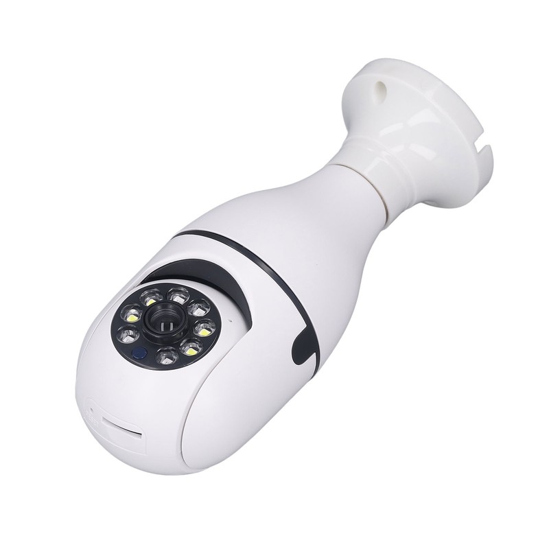 Wireless Light Bulb Camera 360 Degree Auto Tracking Recording 2