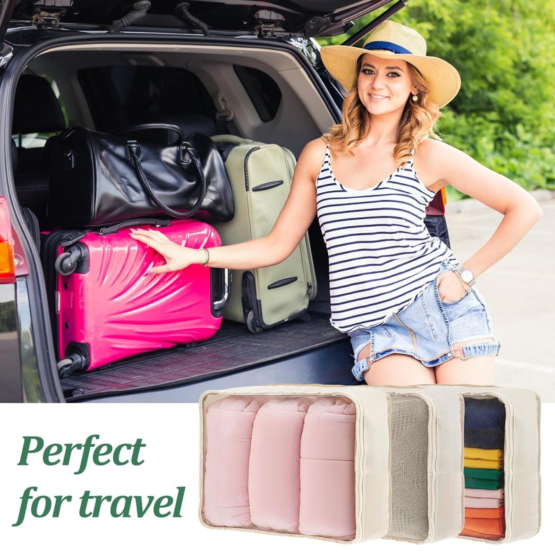 12 Pcs Packing Cubes for Suitcase Travel Luggage Organizers Bulk