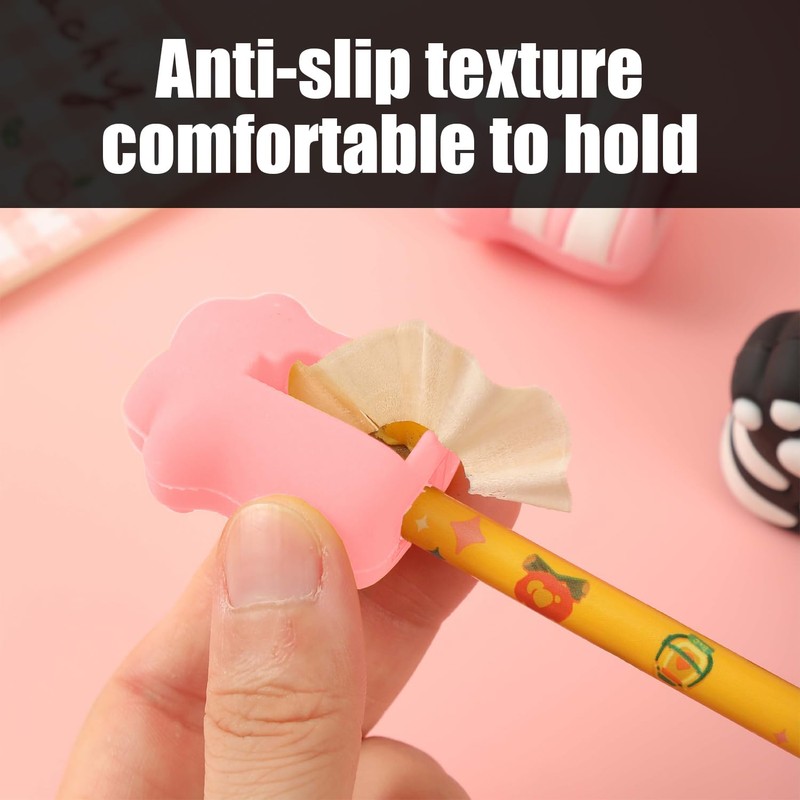 4 Pieces Cat Claw Erasers with 1 Piece Pencil Sharpener,