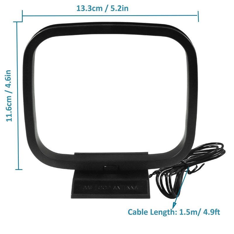 AEDIKO AM Loop Antenna 2 Pin Bare Wire Antenna for