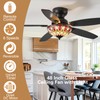 Yanokooe Tiffany Ceiling Fans with Lights - 48" Ceiling Fan