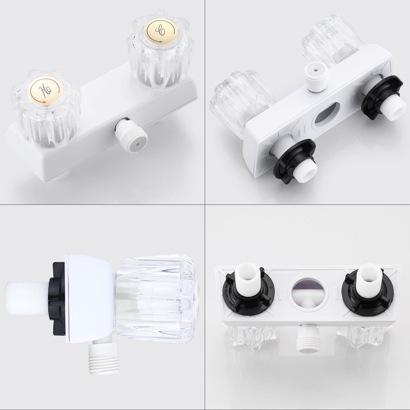 RV Shower Faucet with Shower Head and Hose, 4" ABS