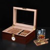 Bald Eagle Cedar Cigar Humidors with Hygrometer, Handcrafted Cigar Box
