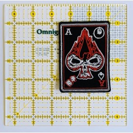Ace Of Spades Skull Patch Biker Badge Eight Ball Motorcycle