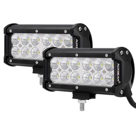 Auxbeam LED Light Bar 7Inch 36W Flood Led Off Road Lights Driving Lights LED Work Lights Waterproof for Jeep Off-Road SUV Truck Car ATVs Boats (2 PCS)