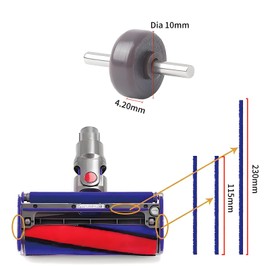 Alriedy Dyson - Ricambi per aspirapolvere Dyson V6 V7 V8 V10 V11 V15,9, strisce morbide di peluche + 1 cacciavite + 1 clip di ricambio + 2 ruote di ricambio, accessori per testina di pulizia diretta