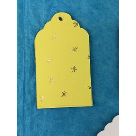 Yellow, Gold Stars, Designer Hang Tags, Gift Tags, New