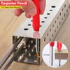 Hiboom 2 Pack Solid Carpenter Pencil with 14 Refill, Long
