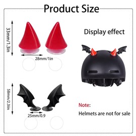 QIUMING Motorcycle Helmet Horns Corner Decoration Suction Cup Horn Helmet Decoration Horns with Suction Cups Motorcycle Helmet Horn Helmet Decoration for Motorcycle Helmets and Off-Road Helmets