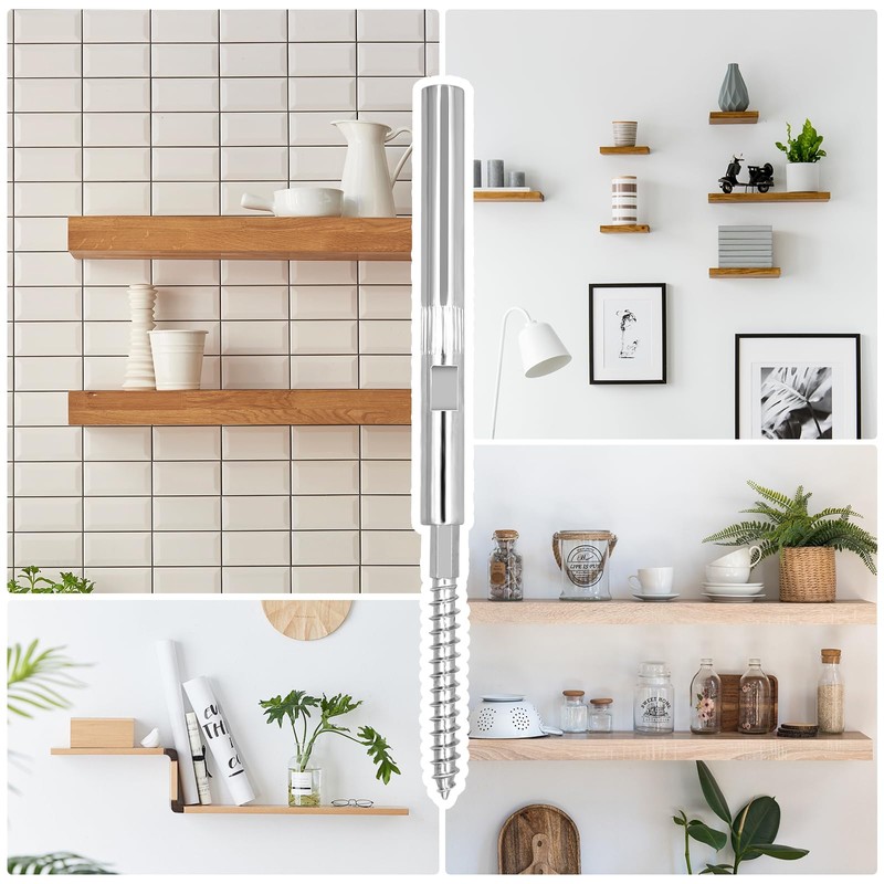 PWGHWG Pack of 4 Shelf Brackets, 10 x 100 mm,