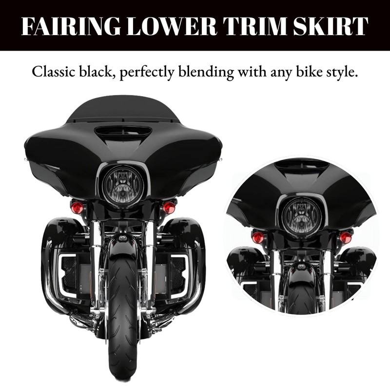 AC-MTORC Batwing Outer Fairing Lower Trim Skirt for Harley Touring