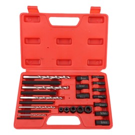 Luocute 25Pcs Screw Extractor, Bolt Extractor Kit Damaged Screw Remover Set Molybdenum Steel with Left Hand Drill Bits for Bolt and Fastener Removal