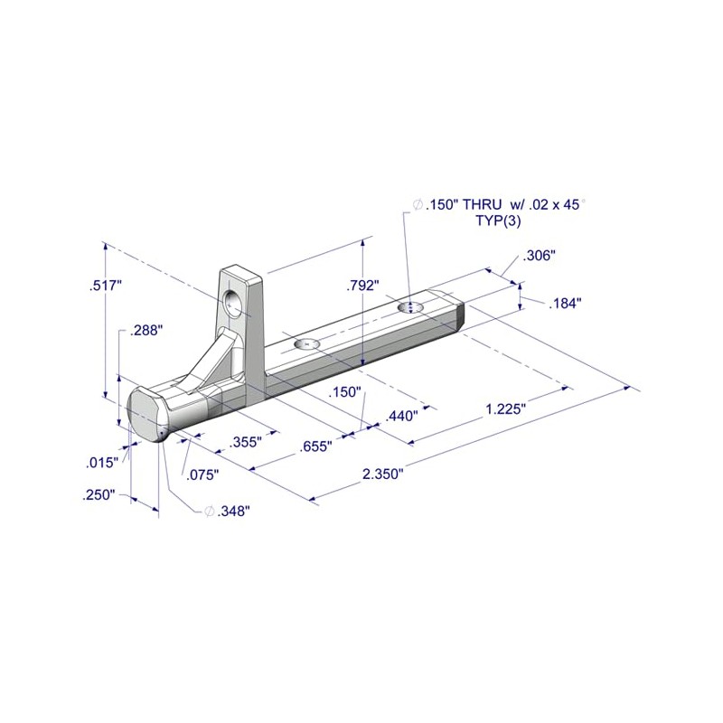 WRS 2-5/16" Die-Cast Wrap Around Pivot Bar - 4 Pack