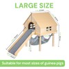 LUCKYBOPAN Guinea Pig Hideout- Wooden Guinea Pig Toys with Stairs