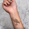 Azeeda 4 x 'Schleiereule' Temporäre Tattoos - Wasserfest, Hautfreundlich &