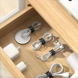 organizadores de cables ajustables, bridas de silicona para cables, elsticos multiusos para sujetar y fijar cables, reutilizables.30pcs)              