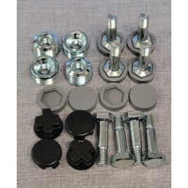 Wire Shelving Parts for 1" Diameter Post Caps Threaded Inserts Feet 24 Pcs Uline