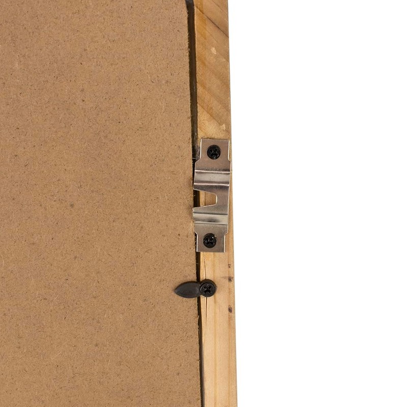 Udorich Rustic Rectangle Mirror for Home Decor, Solid Fir Wood