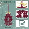 INFUNLY 4pcs/Set DIY Macrame Christmas Tree Kit Mini Macrame Ornaments