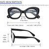 REAVEE 3 Pack Oversized Cat Eye Reading Glasses for Women