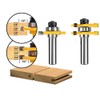 3PCS 1/2 Inch Shank Router Bit Set, Reversible Finger Joint